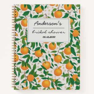 Sinaasappels Citrusfruit Bloemmotief Bruiloftsshow Notitieboek