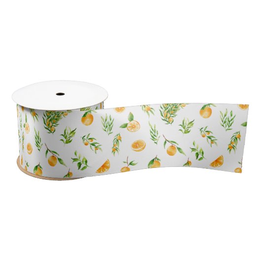 Sinaasappels en Bladpatroon Lint (Spoel)