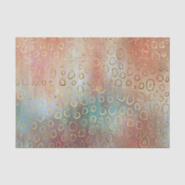 Sinaasappels en blauwe tinten gouden cirkels ontko tissuepapier