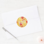 Sinaasappels en citroenen gemaakt met liefde ronde sticker (Envelop)