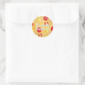 Sinaasappels en citroenen gemaakt met liefde ronde sticker (Tas)