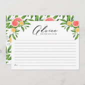 Sinaasappels en grapefruits Advice for the New Mam Advieskaart (Voorkant / Achterkant)