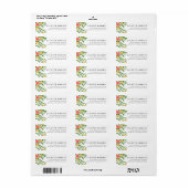 Sinaasappels en grapefruits (waterverf) etiket (Full Sheet)