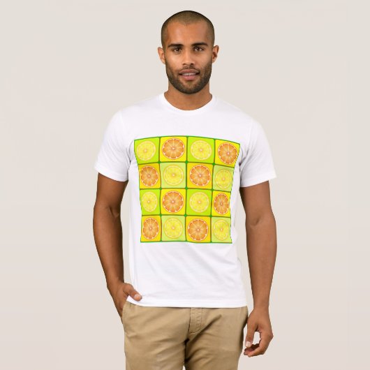 Sinaasappels en lemmetjes Mannen T-shirt (Voorkant volledig)