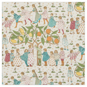  Sinaasappels en luiers Nursery Rhyme Pattern Stof
