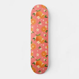 Sinaasappels en oranje bloesemvreugde skateboard