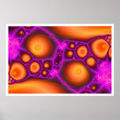 Sinaasappels en Purples Fractal #1 Poster (Voorkant)