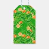Sinaasappels en tropische bladeren cadeaulabel (Achterkant)