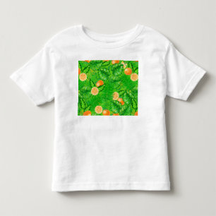 Sinaasappels en tropische bladeren kinder shirts
