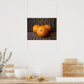 sinaasappels in een mand compositie poster (Keuken)