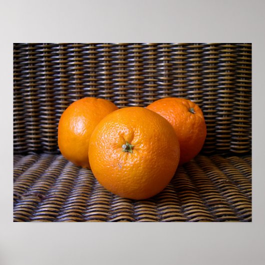 sinaasappels in een mand compositie poster (Voorkant)