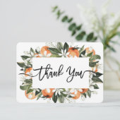 Sinaasappels knuffels bedankkaart (Staand voorkant)