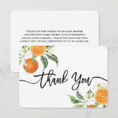 Sinaasappels lieve dankkaart bedankkaart (Voorkant / Achterkant)