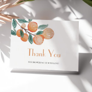 Sinaasappels Mandarin Baby Shower Bedankt Briefkaart