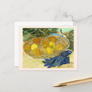 Sinaasappels met blauwe handschoenen van Van Gogh Briefkaart