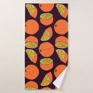 Sinaasappels naadloos patroon,  textuur. badhanddoek