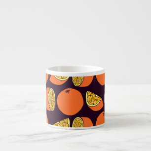 Sinaasappels naadloos patroon, textuur. espresso kop