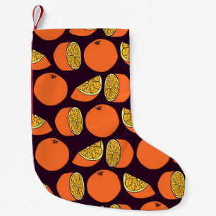 Sinaasappels naadloos patroon, textuur. kleine kerstsok