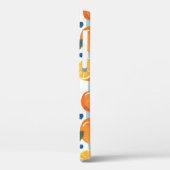 Sinaasappels op gestreepte achtergrond, zomerpatro Case-Mate iPhone case (Achterkant / Links)