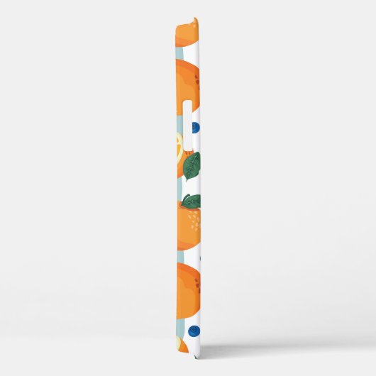 Sinaasappels op gestreepte achtergrond, zomerpatro Case-Mate iPhone case (Achterkant / Rechts)