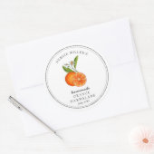 Sinaasappels op witte jam Ronde Sticker (Envelop)