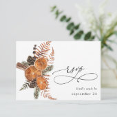 Sinaasappels Rustic Holiday met Meal RSVP (Staand voorkant)