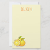 Sinaasappels schattig fruit briefpapier (Voorkant)
