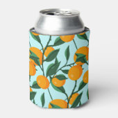 Sinaasappels takken, citrus  print. blikjeskoeler (Blikje Voorkant)