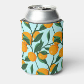 Sinaasappels takken, citrus  print. blikjeskoeler (Blikje Achterkant)