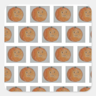 Sinaasappels tangerines mandarijnen citrusvruchten vierkante sticker
