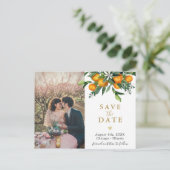 Sinaasappels tuin behalve het briefkaart van de da (Staand voorkant)