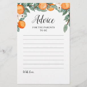 Sinaasappels Twin Baby shower Advies voor Ouders