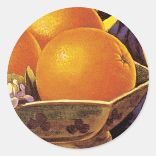 Sinaasappels van High Ball California Ronde Sticker