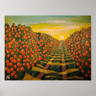 Sinaasappels van Valencia Schilderij van Alfred Fo Poster