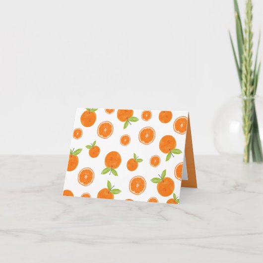 Sinaasappels van waterverf Citrusvruchten Bedankkaart (Voorkant)