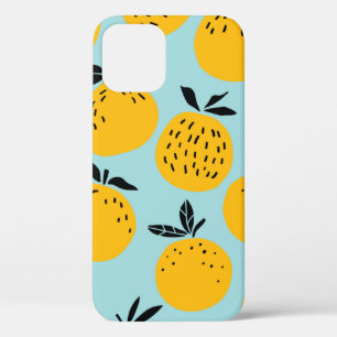 Sinaasappels vruchten naadloos patroon iPhone 12 hoesje