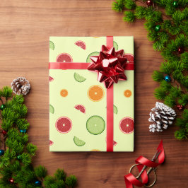 Sinaasappelschijf Naadloos Patroon Cadeaupapier