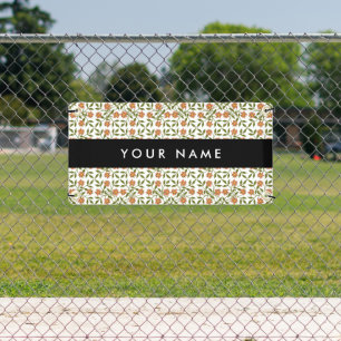 Sinaasbloemen, Bloempatroon, Boho, Uw Naam Spandoek