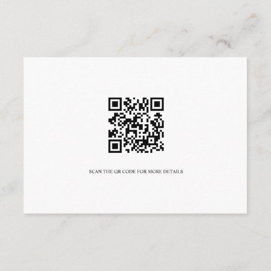 Sinaasbloemkleurige bloemenkroon en QR-code bloemi Informatiekaartje (Achterkant)