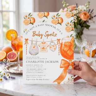 Sinaasje Baby Spritz Geboorteaankondiging Kaart