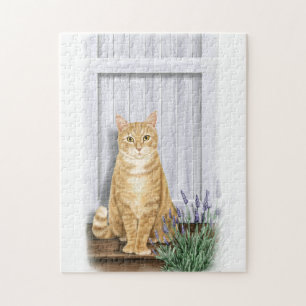 Sinaaspoes Kat en Lavendel Deur Kunst Legpuzzel