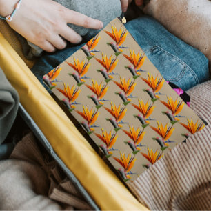 Sinaasvogel van Paradijs Plantpatroon op Khaki Etui