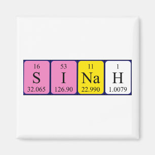 Sinah periodiek table name magnet magneet