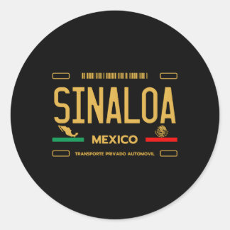 Sinaloa Mexico License Bord Aesthetisch Sinaloa Ronde Sticker