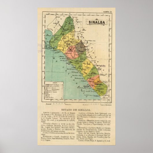 Sinaloa, Mexico Poster (Voorkant)