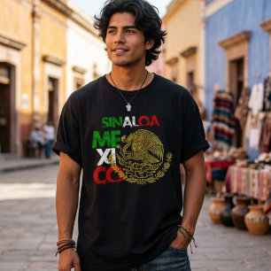 Sinaloa Mexico Vlag T-shirt