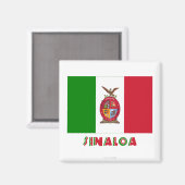 Sinaloa officieuze vlag magneet (Voorkant / Achterkant)