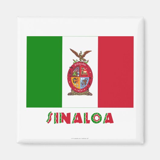 Sinaloa officieuze vlag magneet (Voorkant)