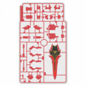 sinanju gundam gunpla plamo model runner kit char sticker (Voorkant)