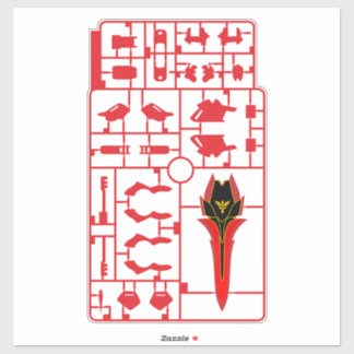 sinanju gundam gunpla plamo model runner kit char sticker